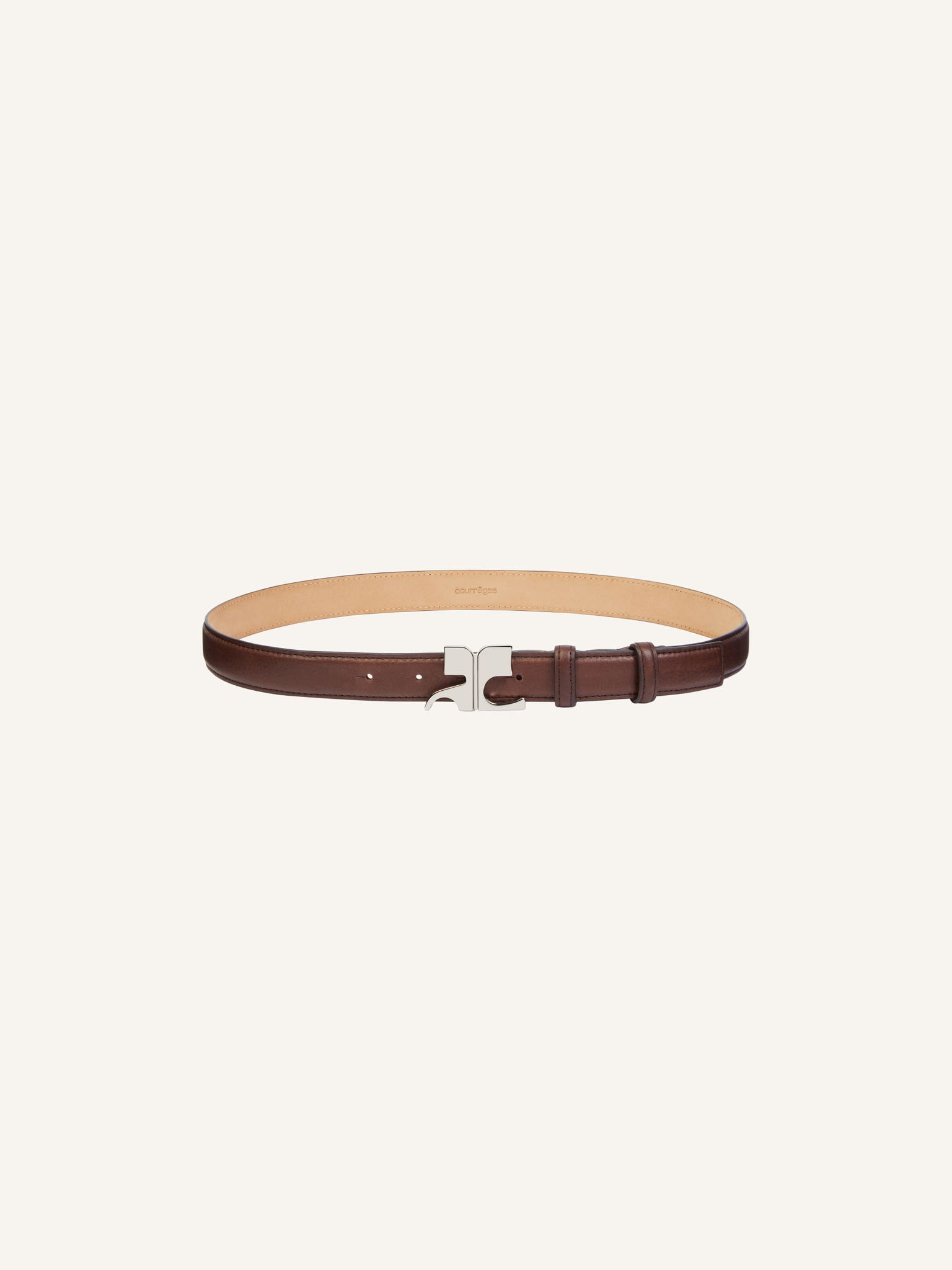CEINTURE AC EN CUIR GRAINÉ