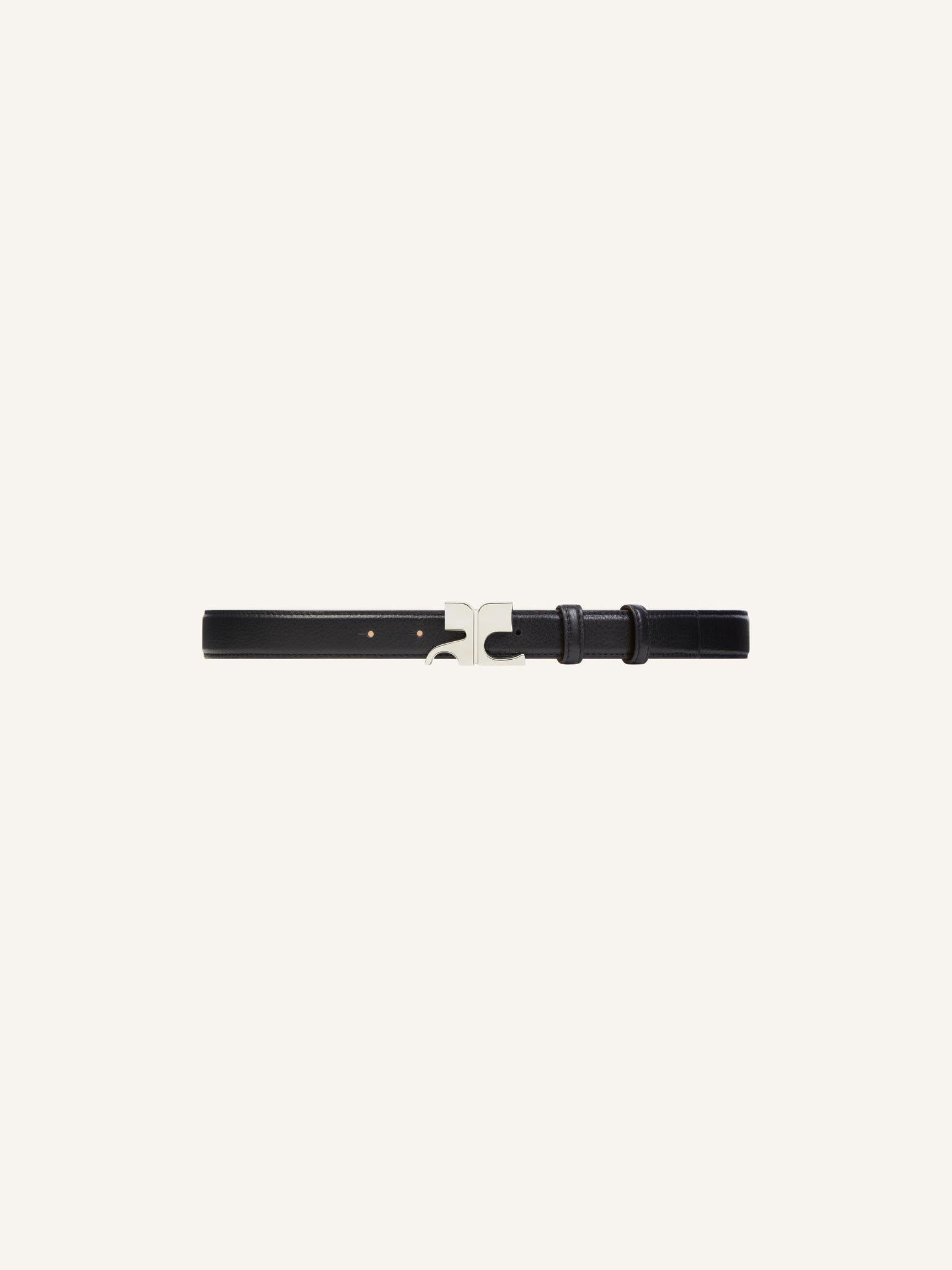 CEINTURE AC EN CUIR GRAINÉ