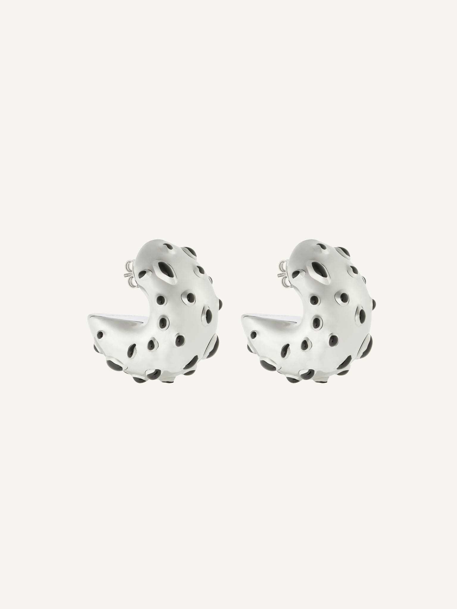 INFINITY FLECKED METAL EARRINGS