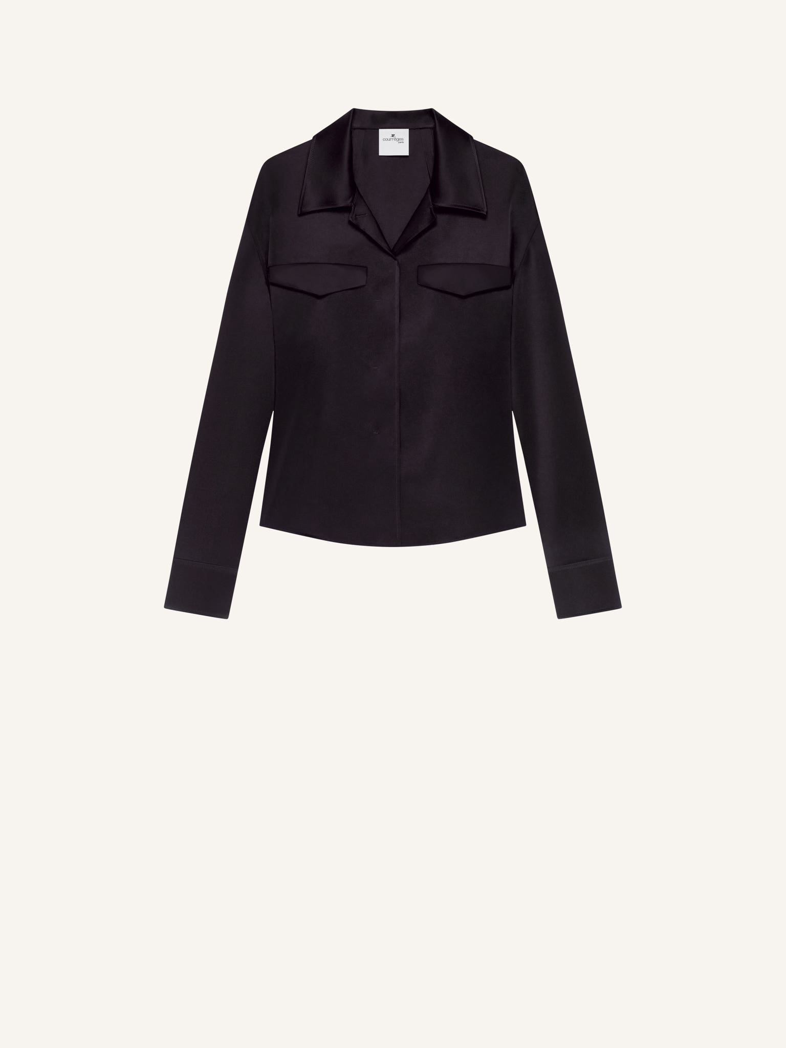 2-POCKET SATIN SHIRT