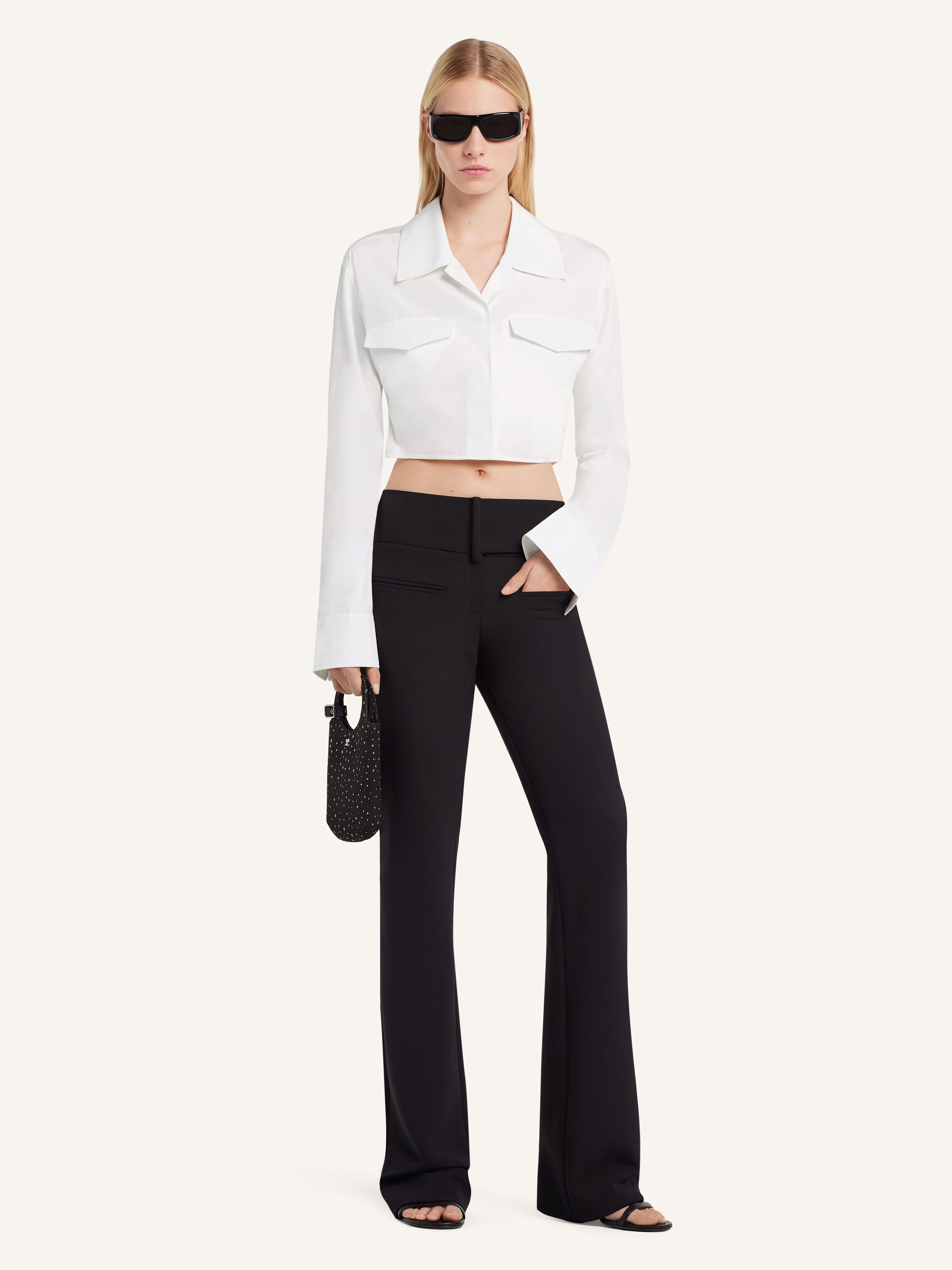 優待特典一覧 CROPPED POPLIN 2-POCKET SHIRT (クレージュ) courrèges - トップス