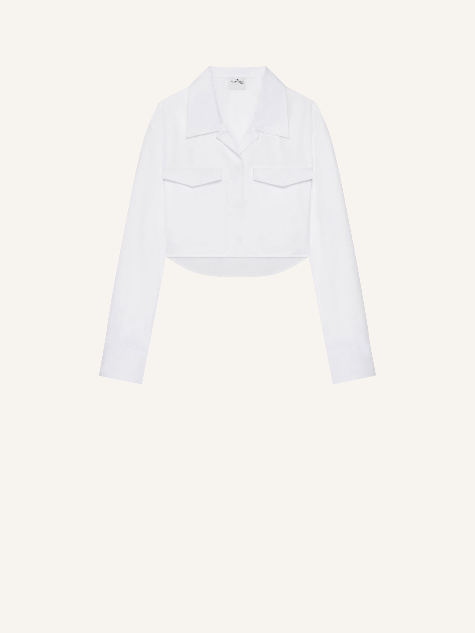 2-POCKET POPLIN CROPPED SHIRT