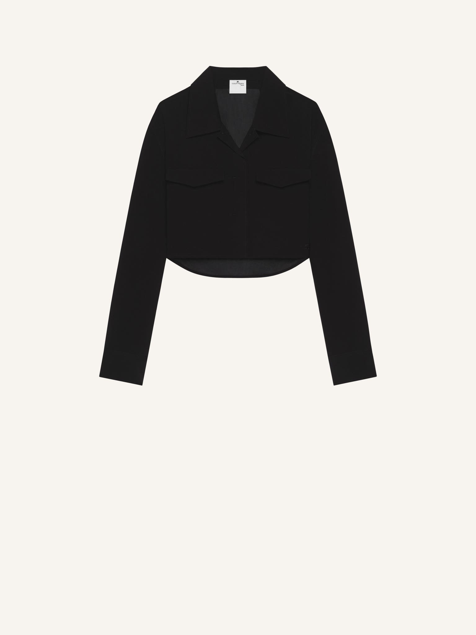2-POCKET COTTON CROPPED SHIRT
