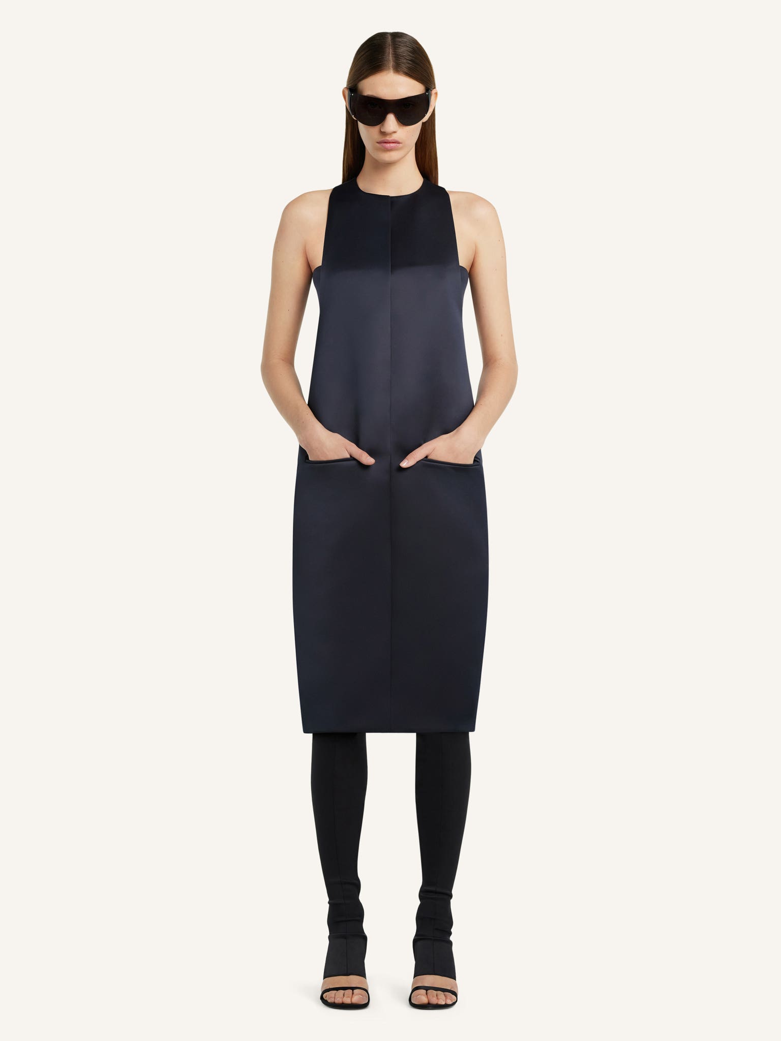 SCUBA HERITAGE SATIN LONG DRESS