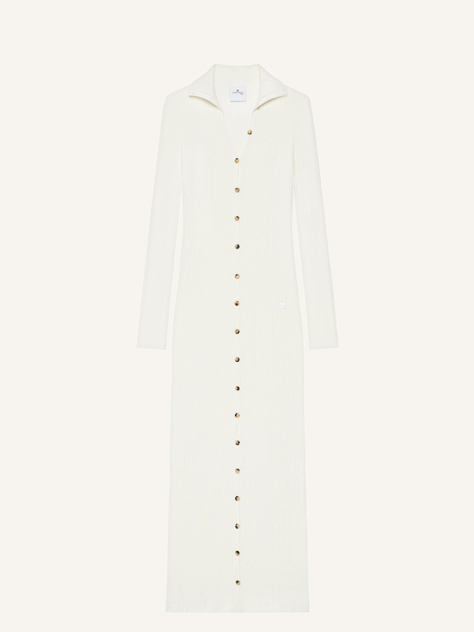 LIGHT RIB CARDIGAN LONG DRESS