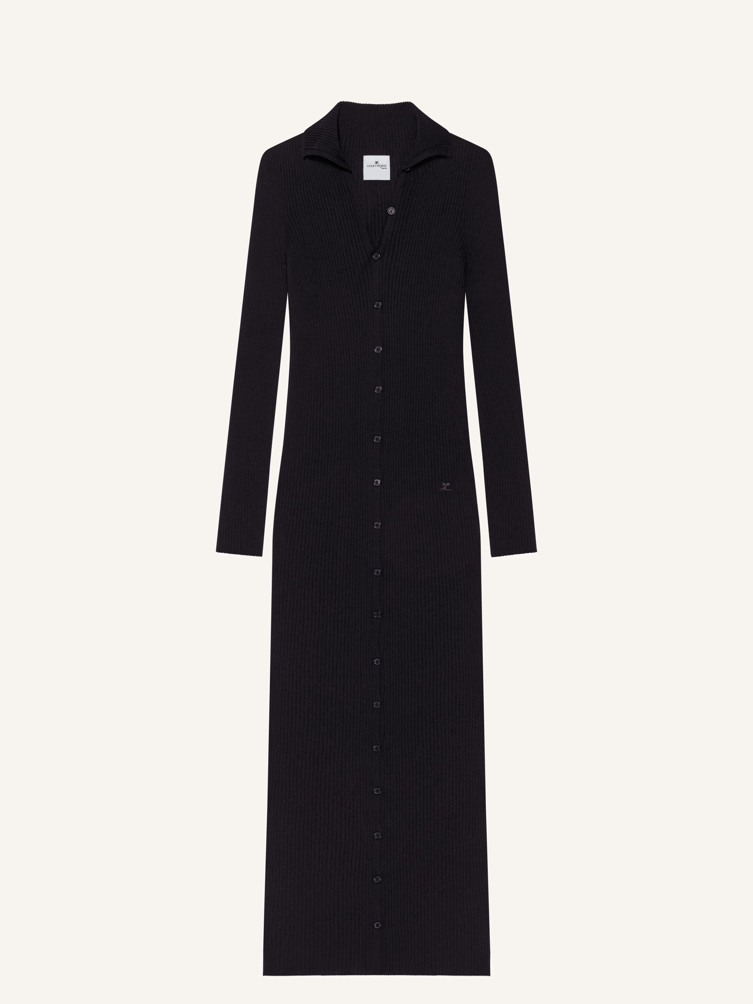 LIGHT RIB CARDIGAN LONG DRESS