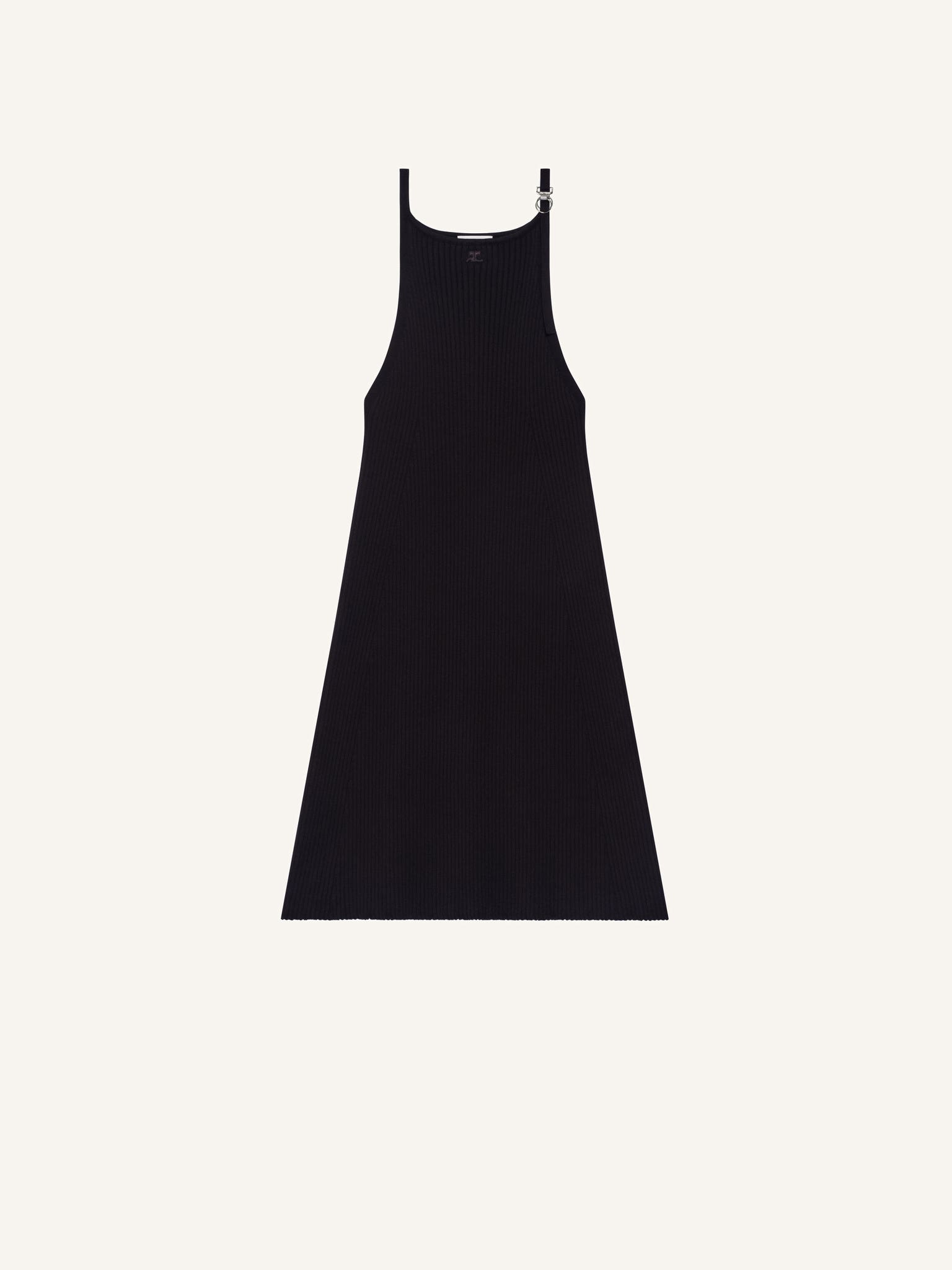BUCKLE RIB KNIT DRESS