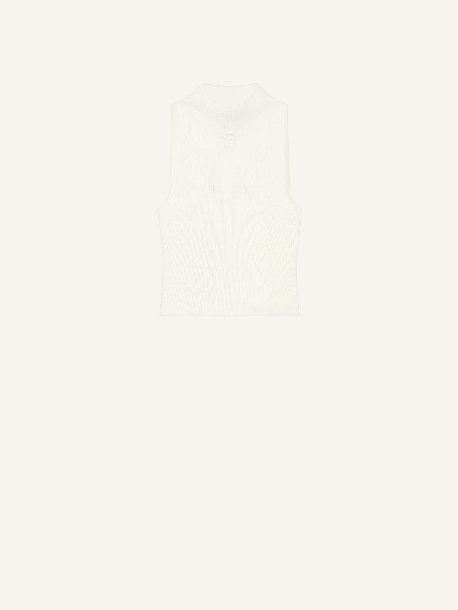 MOCKNECK LIGHT RIB CROPPED TOP