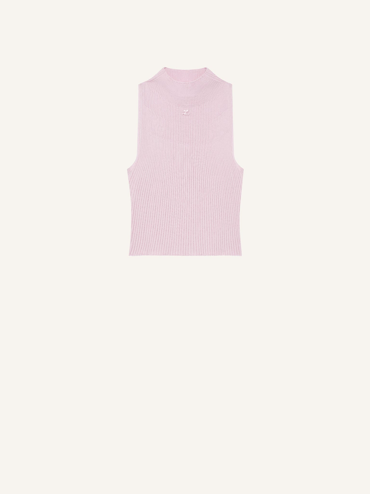 MOCKNECK LIGHT RIB CROPPED TOP
