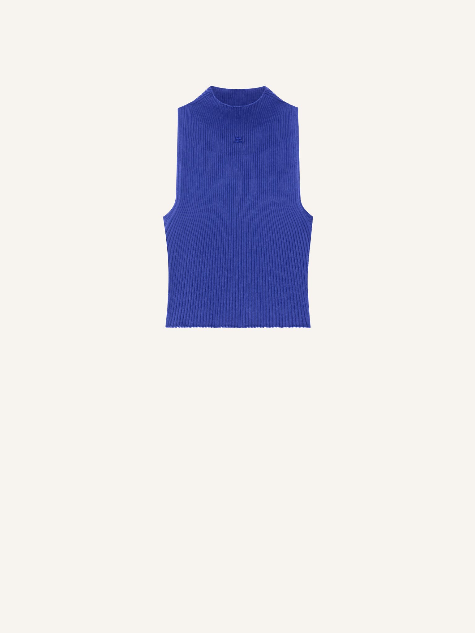 MOCKNECK LIGHT RIB CROPPED TOP
