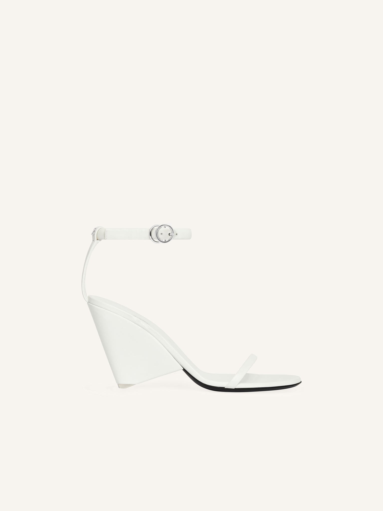 OBLIQUE LEATHER SANDALS