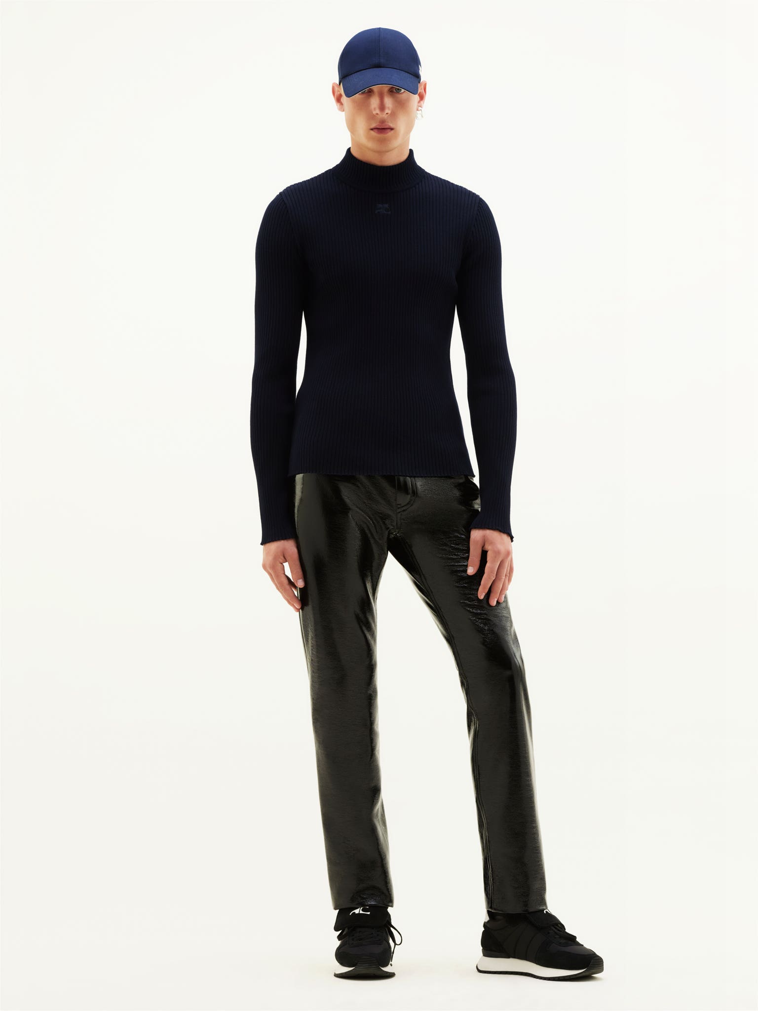 REEDITION RIB KNIT MOCKNECK SWEATER