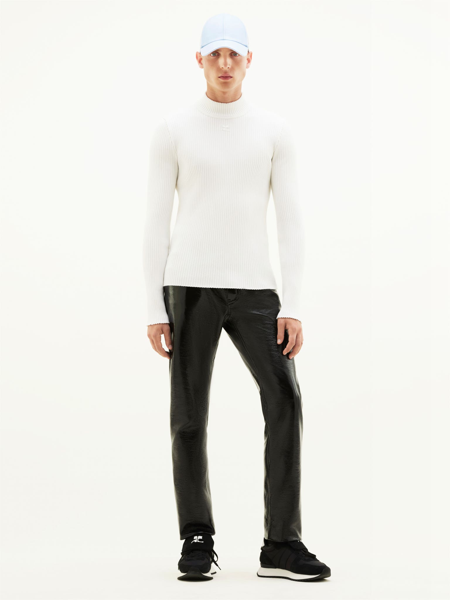 REEDITION RIB KNIT MOCKNECK SWEATER