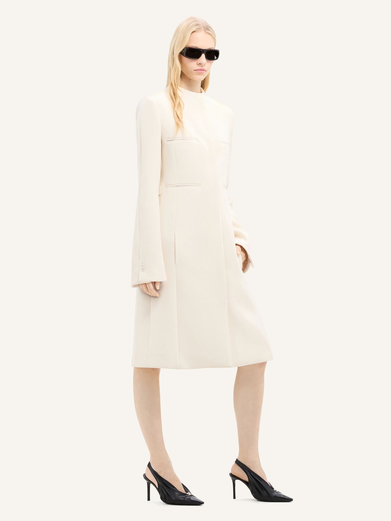 OFFICER COLLAR HERITAGE CREPE COAT