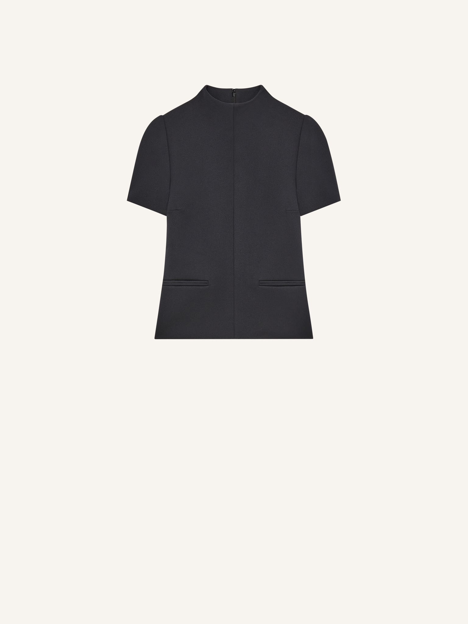 HIGH COLLAR TWILL TOP
