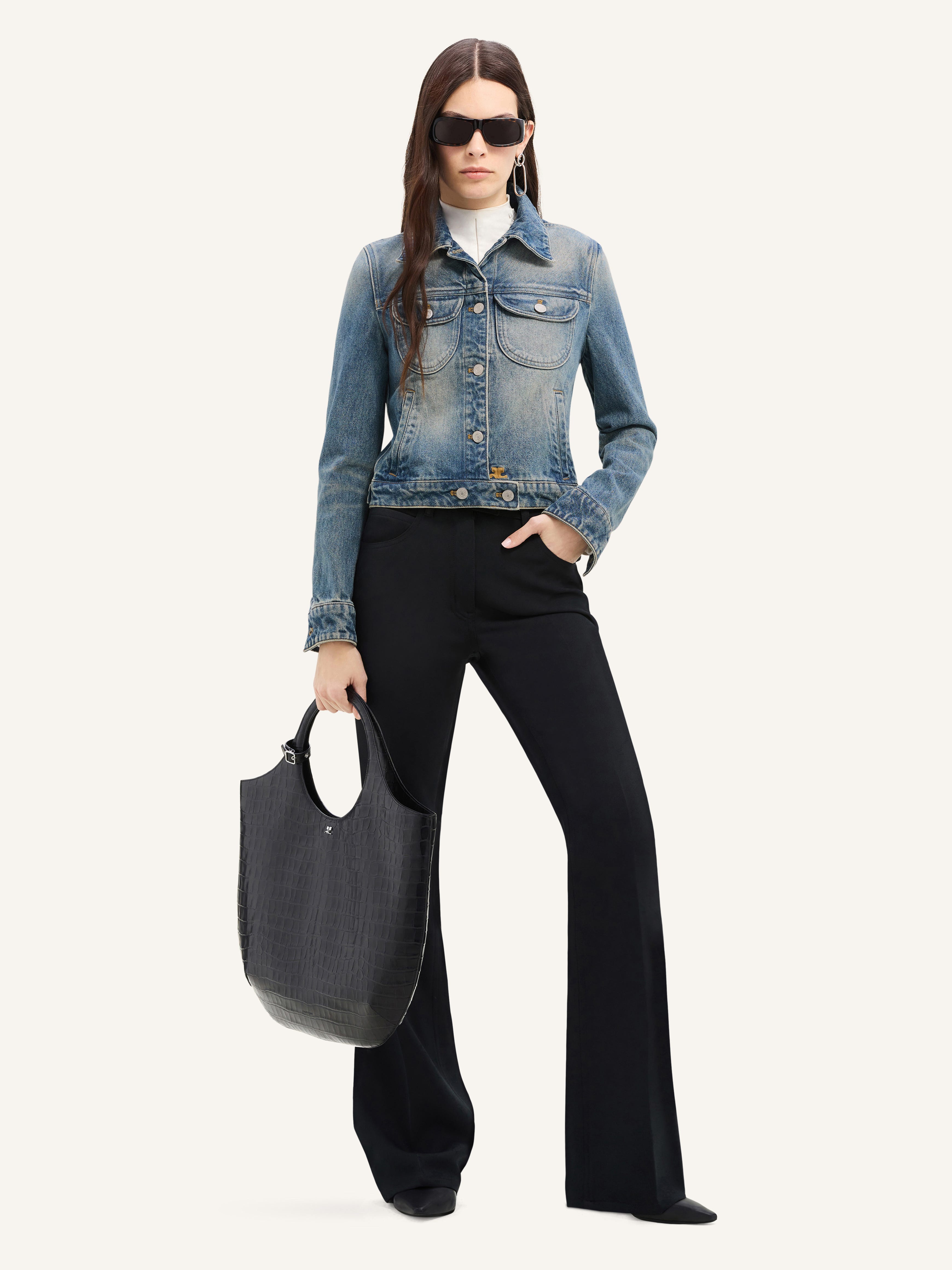 DENIM TRUCKER JACKET - courrèges