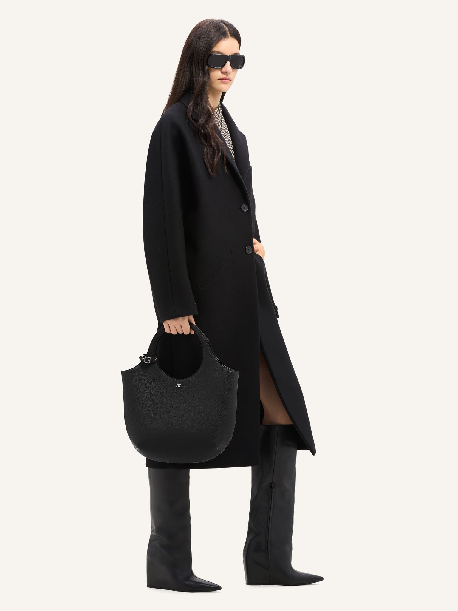 HOLY BAG MEDIUM EN CUIR GRAINÉ 