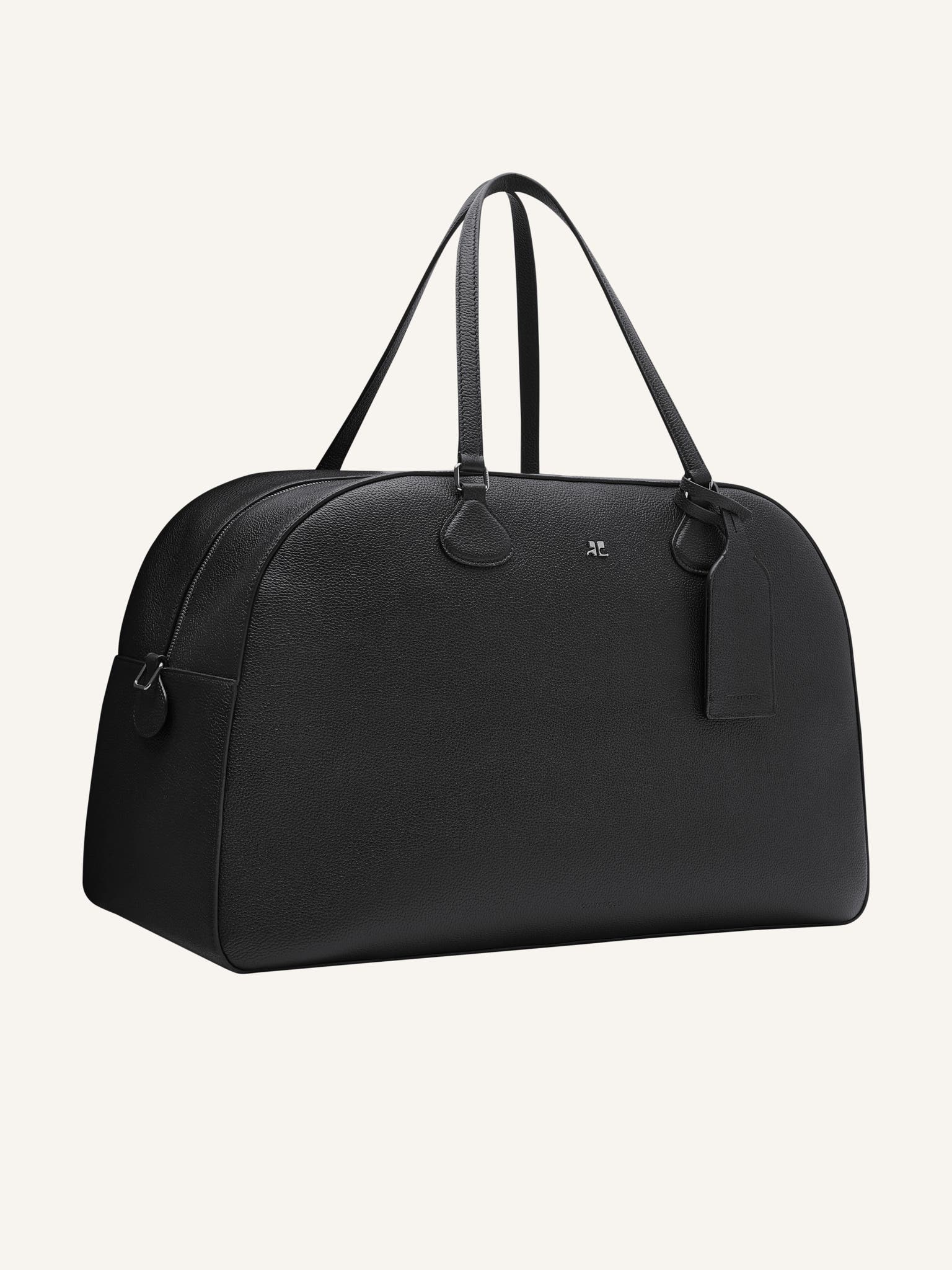 STUD GRAINED LEATHER WEEKENDER BAG