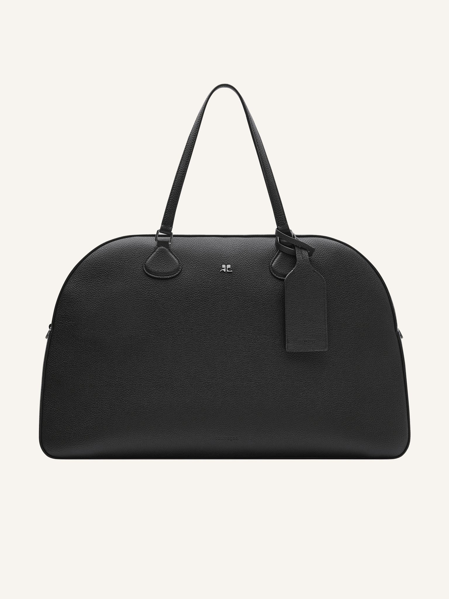 STUD GRAINED LEATHER WEEKENDER BAG