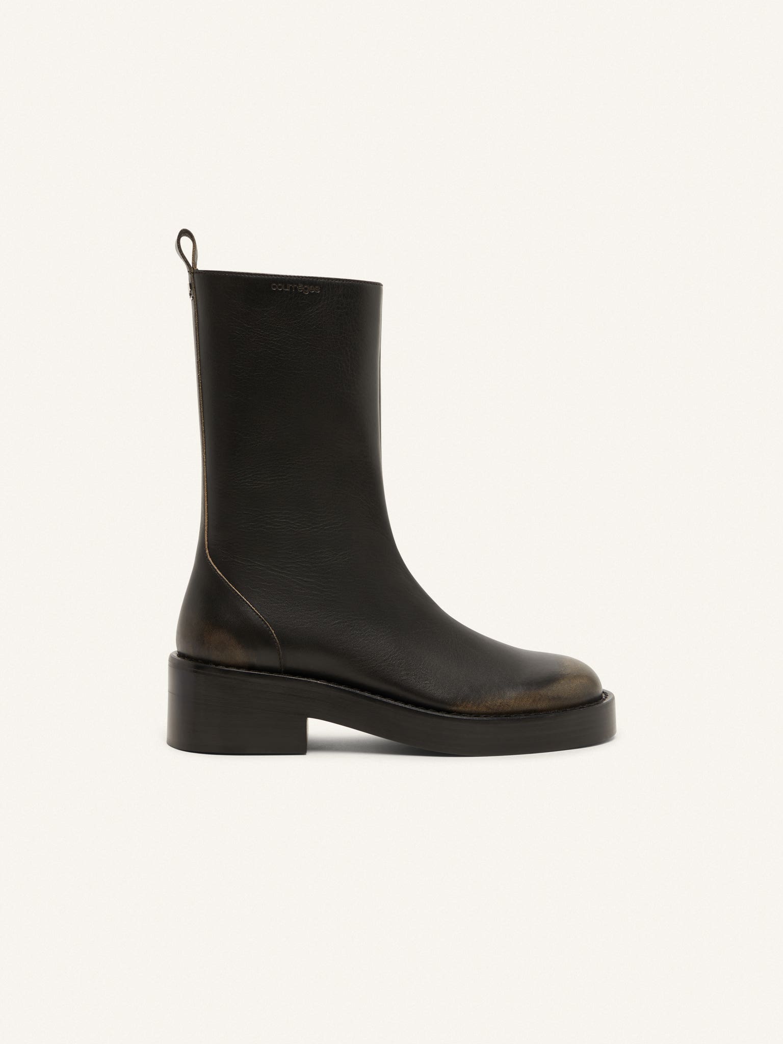 RIDER PATINATED LEATHER BOOTS
