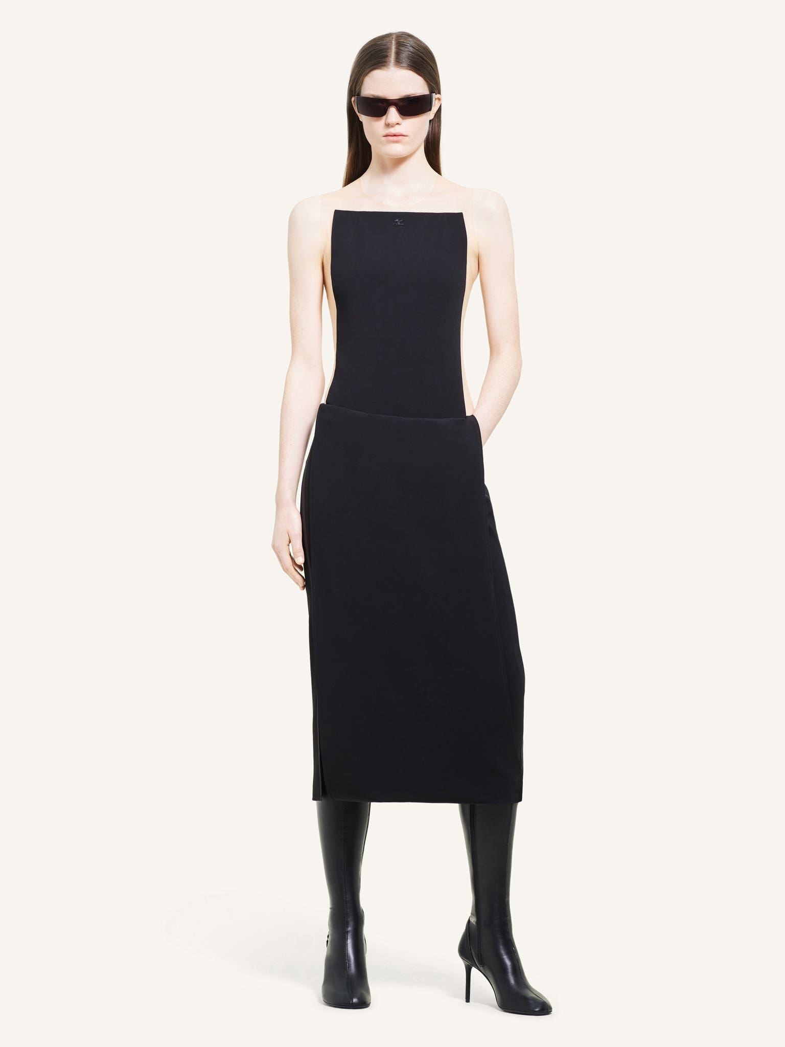 ILLUSION DRAPED SKIRT