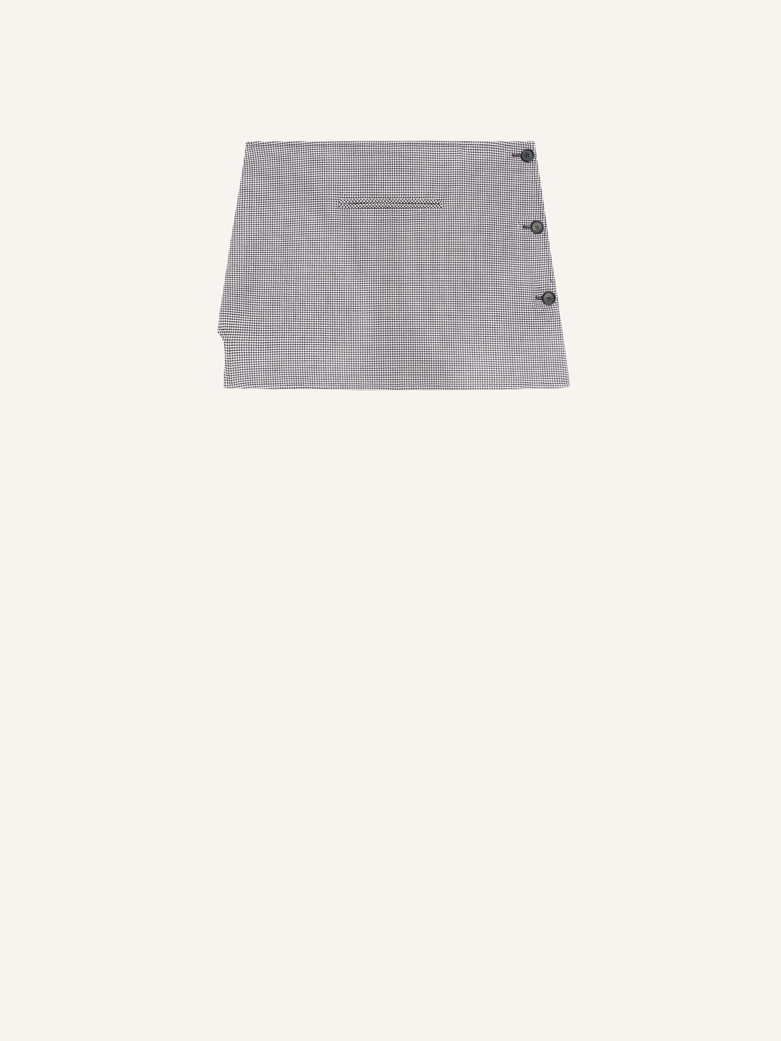 OBLIQUE HOUNDSTOOTH MINI SKIRT