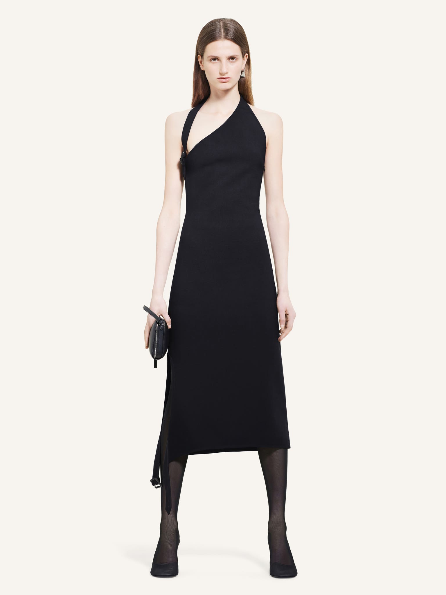 LONG ASYMETRICAL BUCKLE DRESS