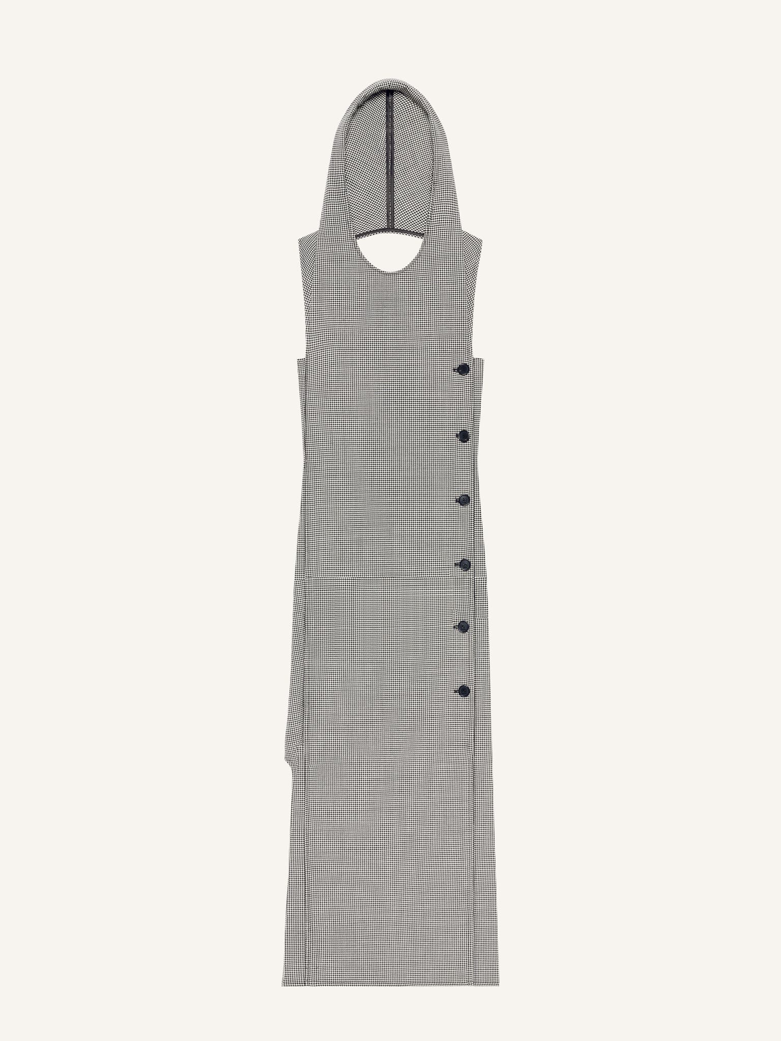 OBLIQUE HOUNDSTOOTH SPACE DRESS