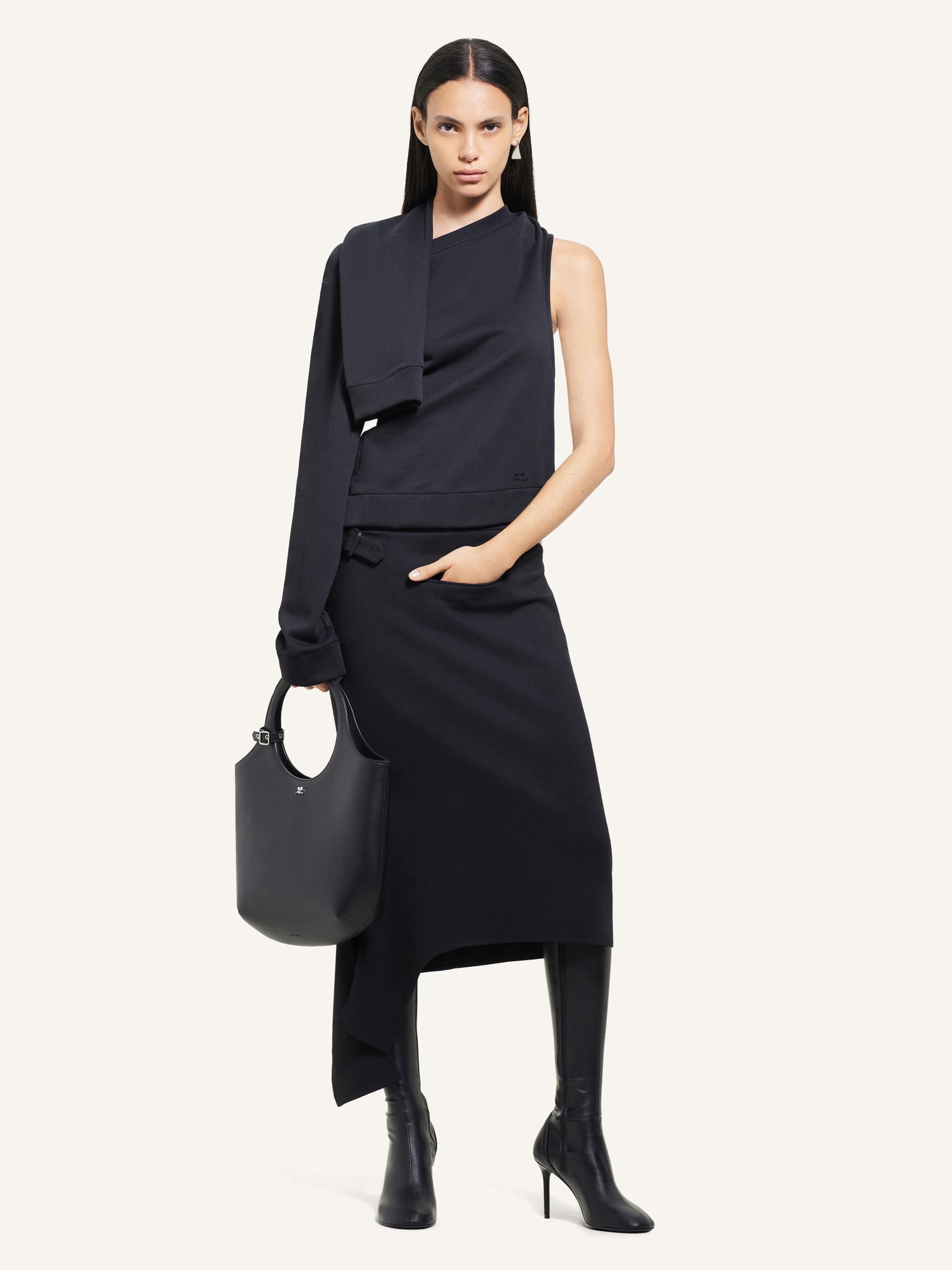SWEATSHIRT ASYMÉTRIQUE OFF SHOULDER