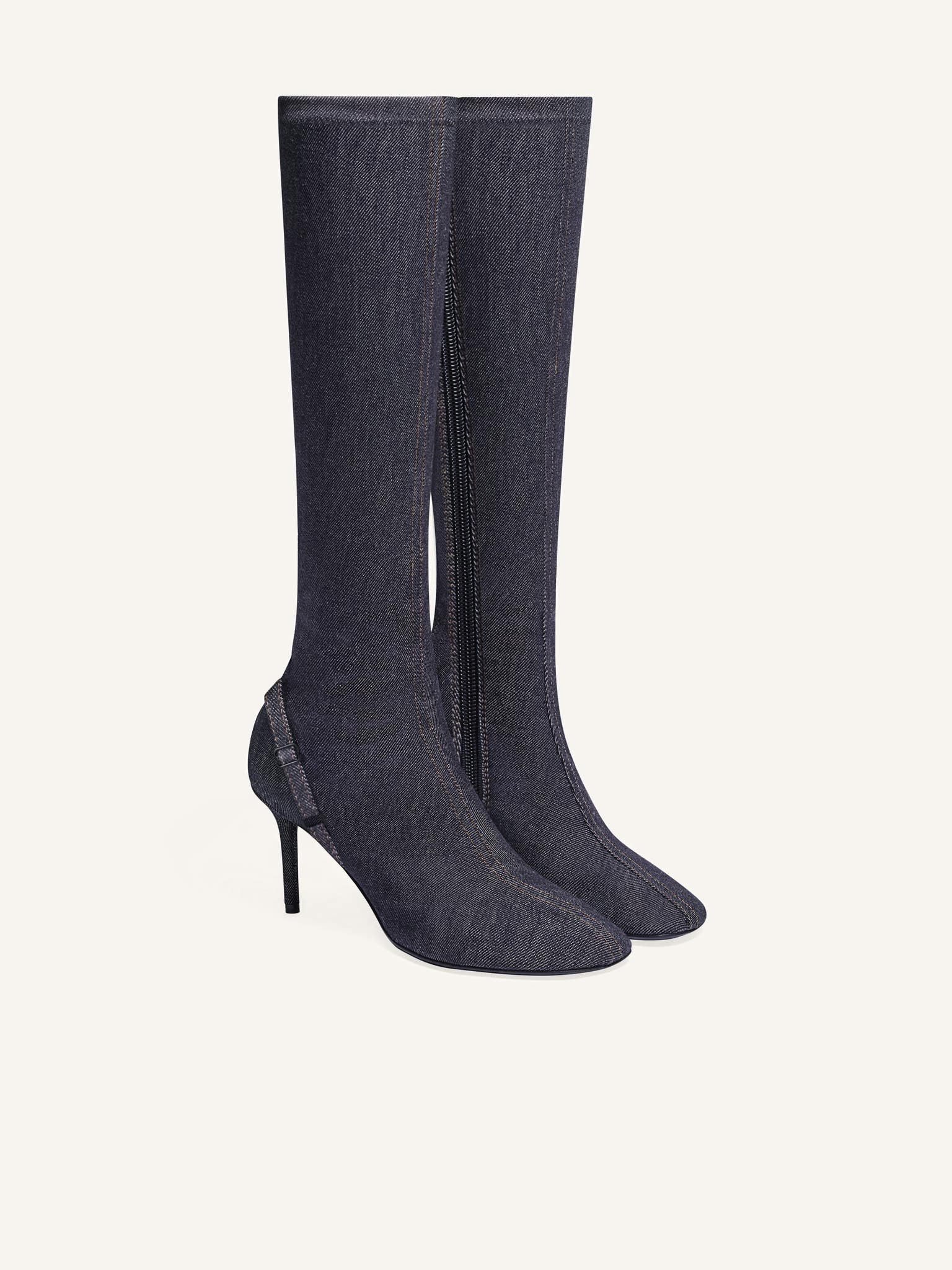 OBLIQUE DENIM BOOTS