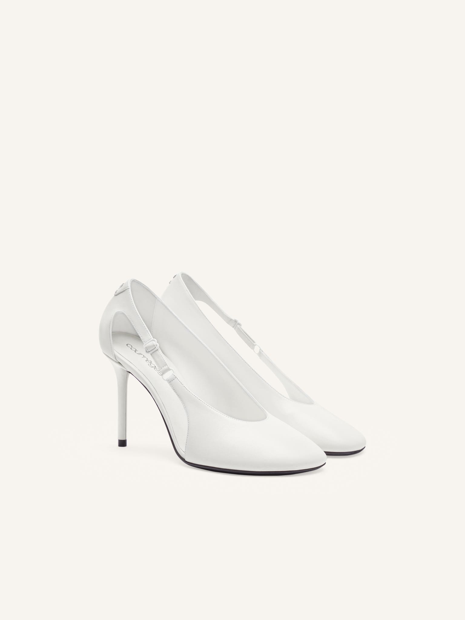 OBLIQUE LEATHER STILETTOS
