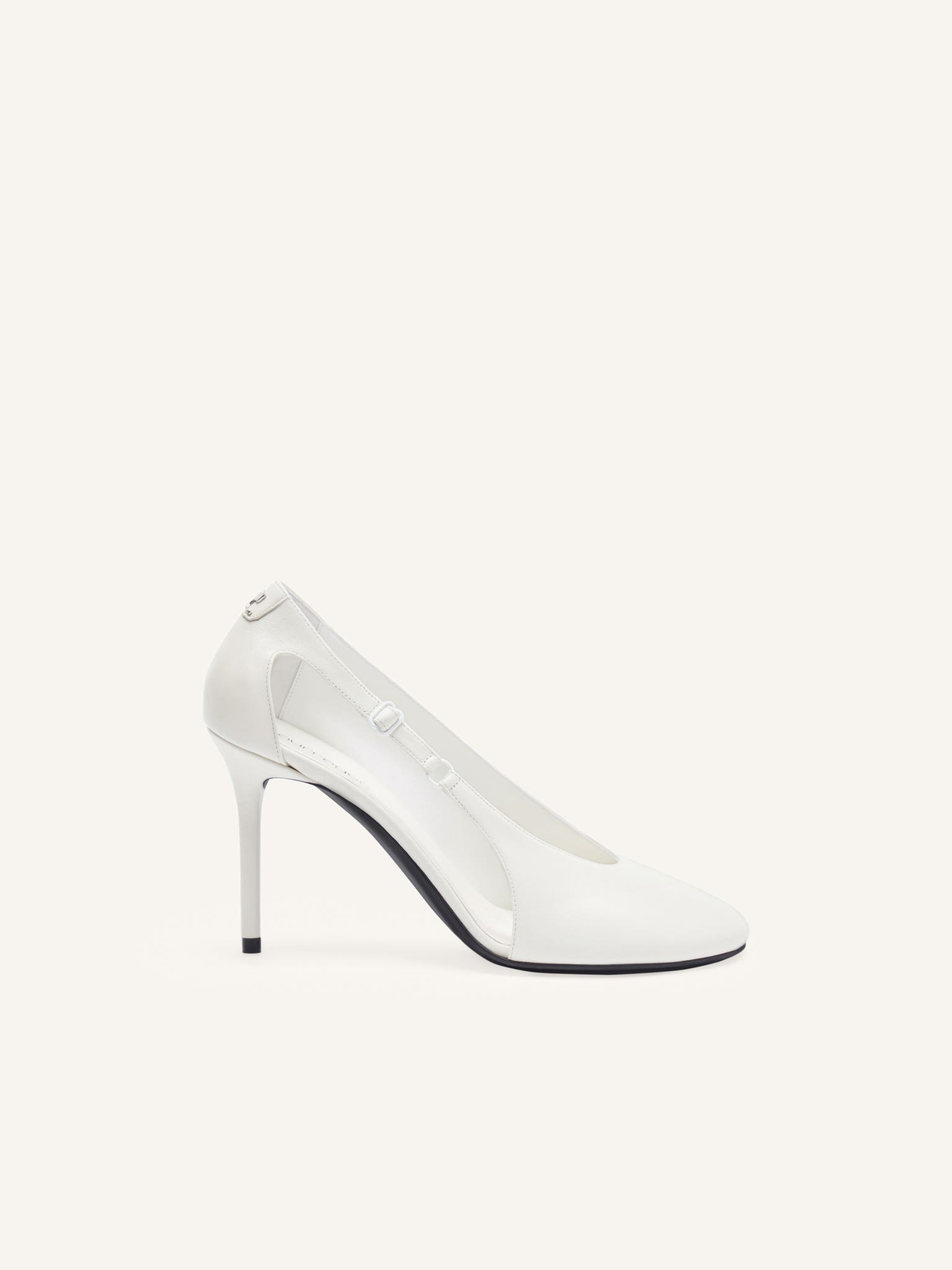 OBLIQUE LEATHER STILETTOS