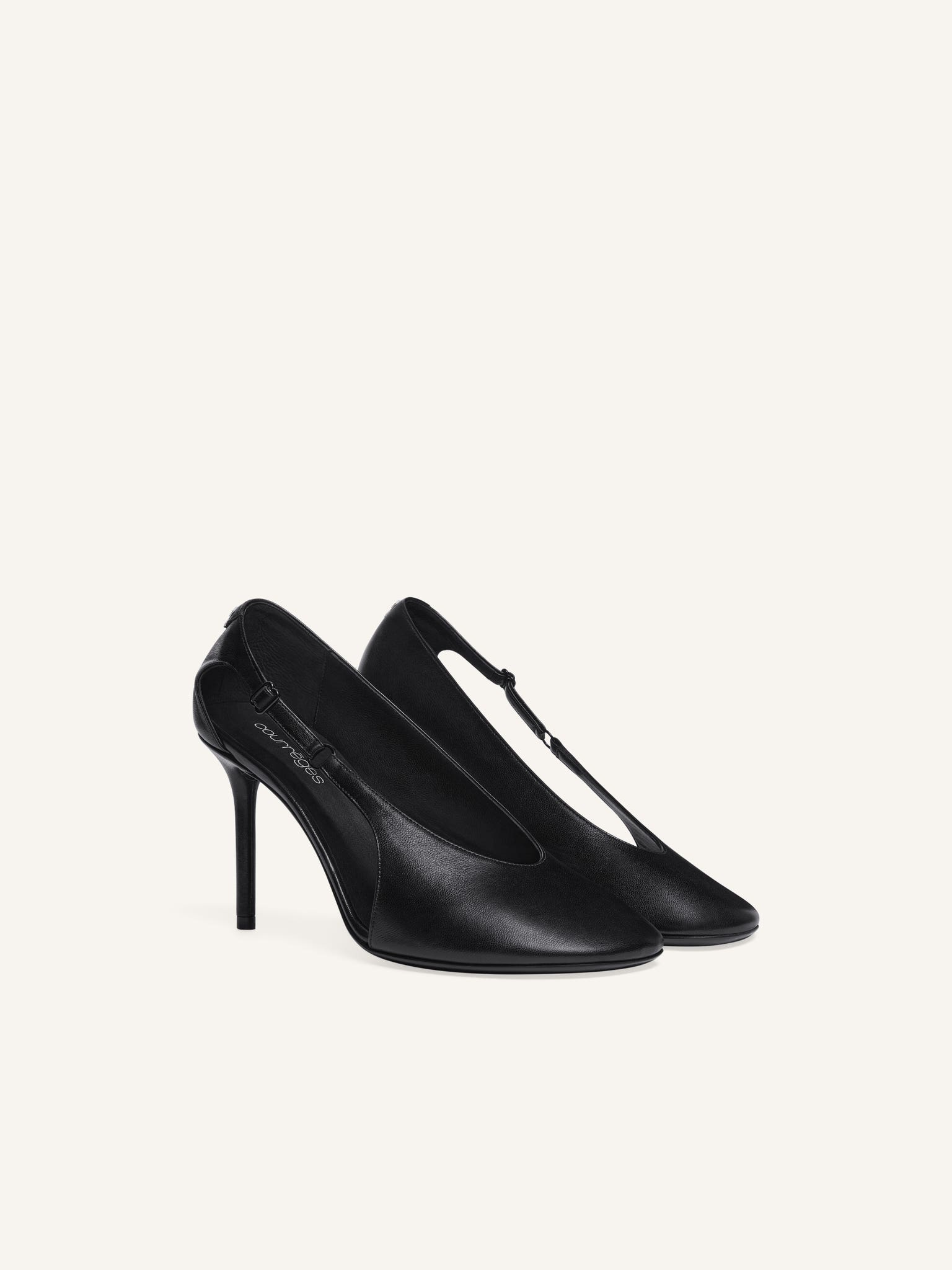 ESCARPINS OBLIQUE EN CUIR