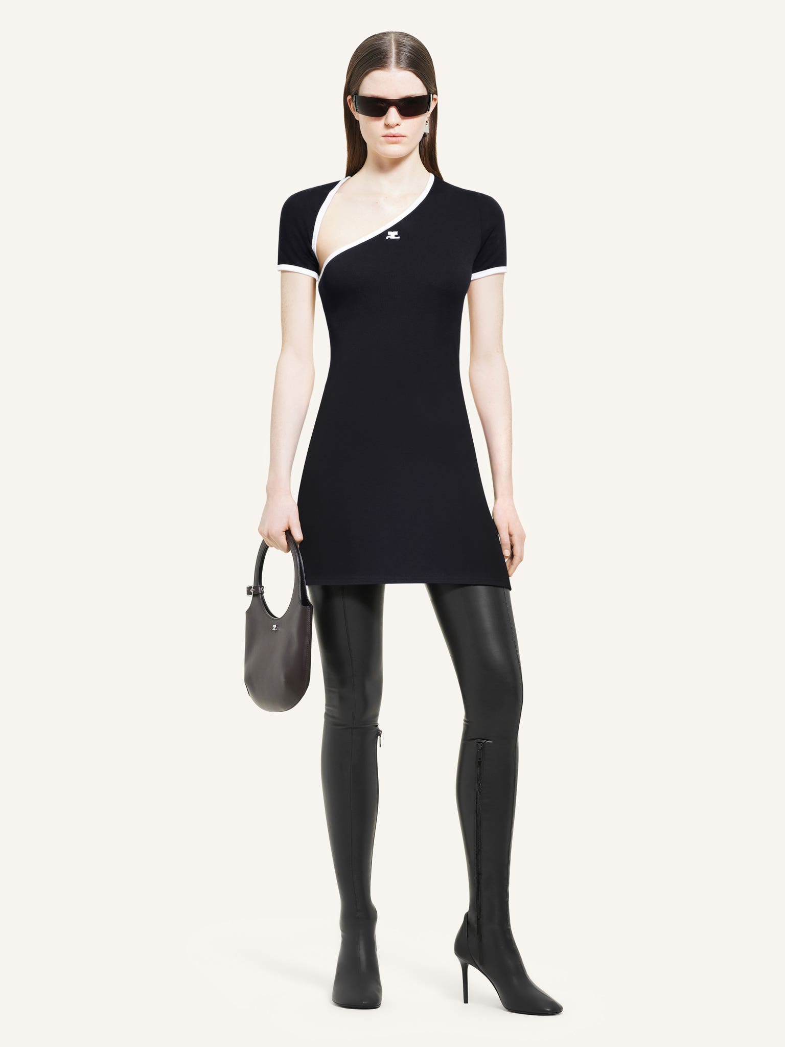 MINI SLASH CONTRAST DRESS