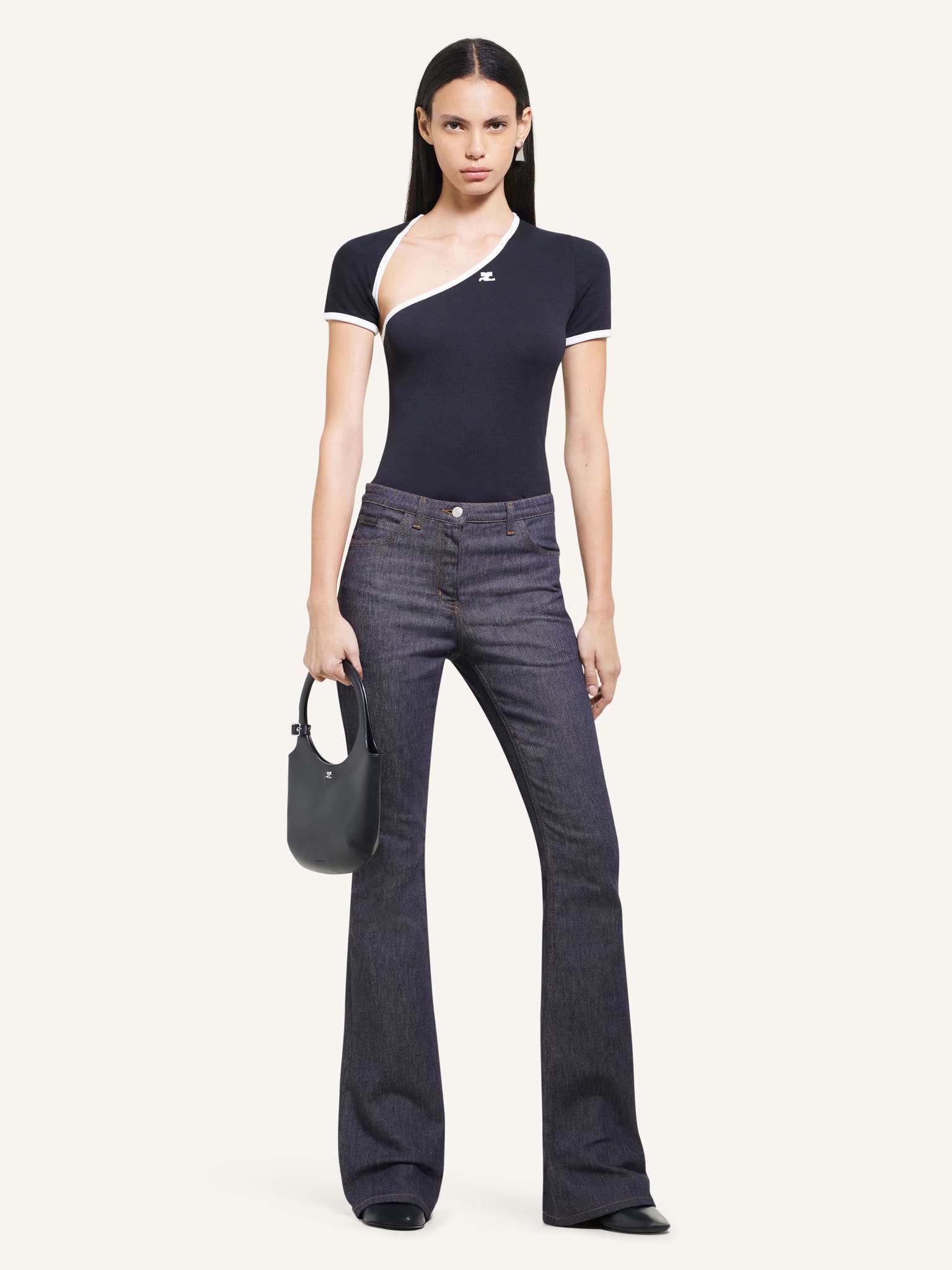 SLASH CONTRAST T-SHIRT