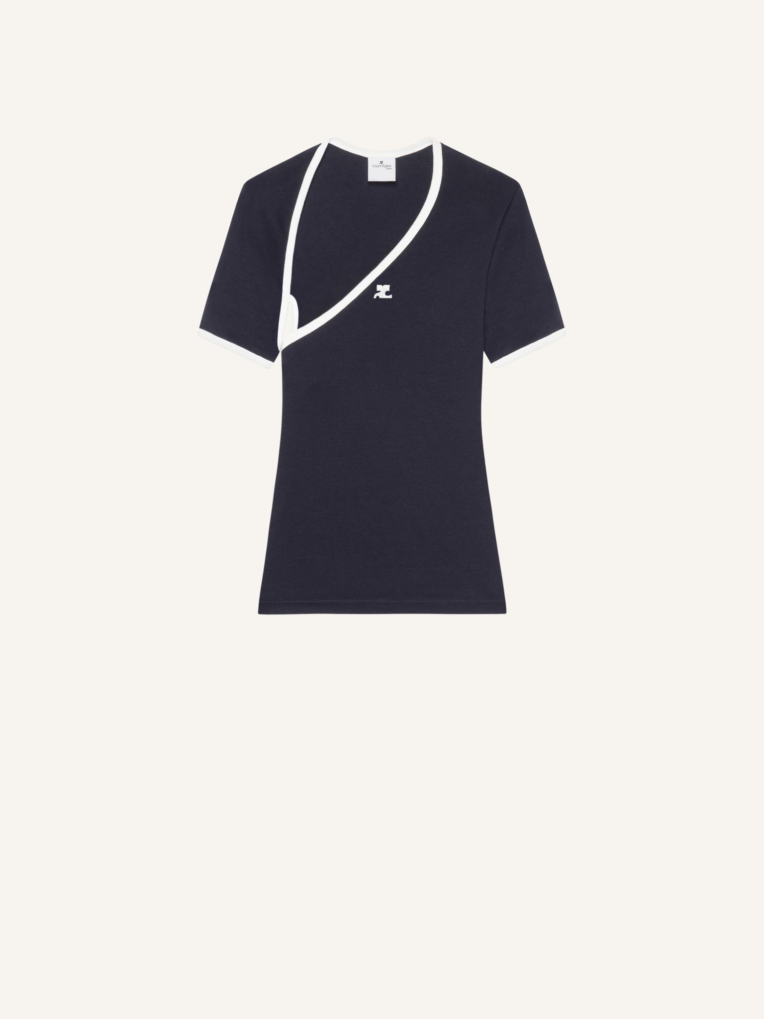 SLASH CONTRAST T-SHIRT
