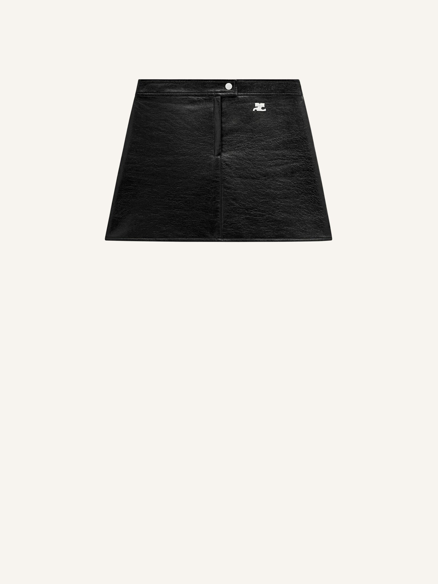 REEDITION VINYL MINI SKIRT