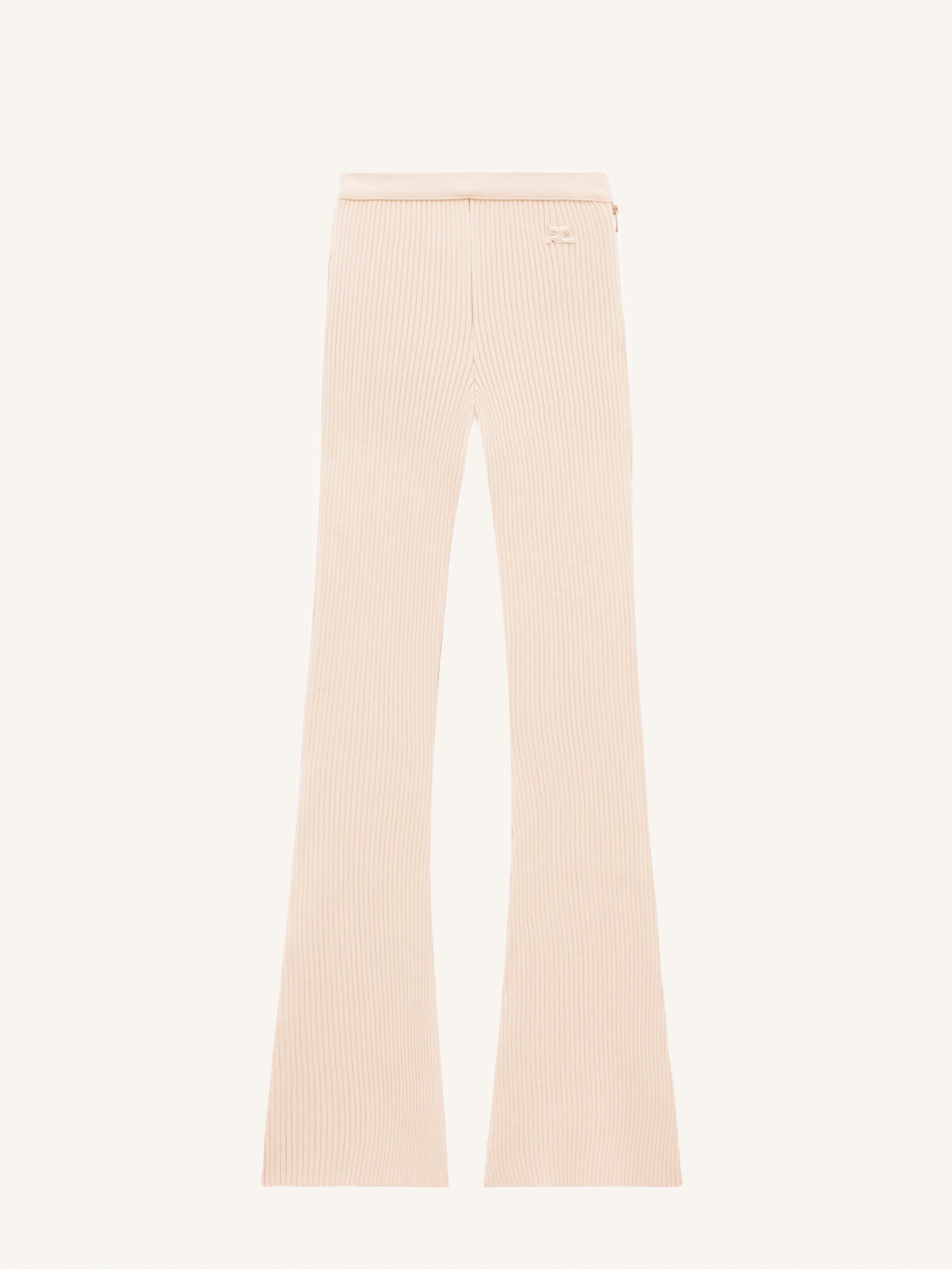 REEDITION RIB KNIT PANTS - courrèges