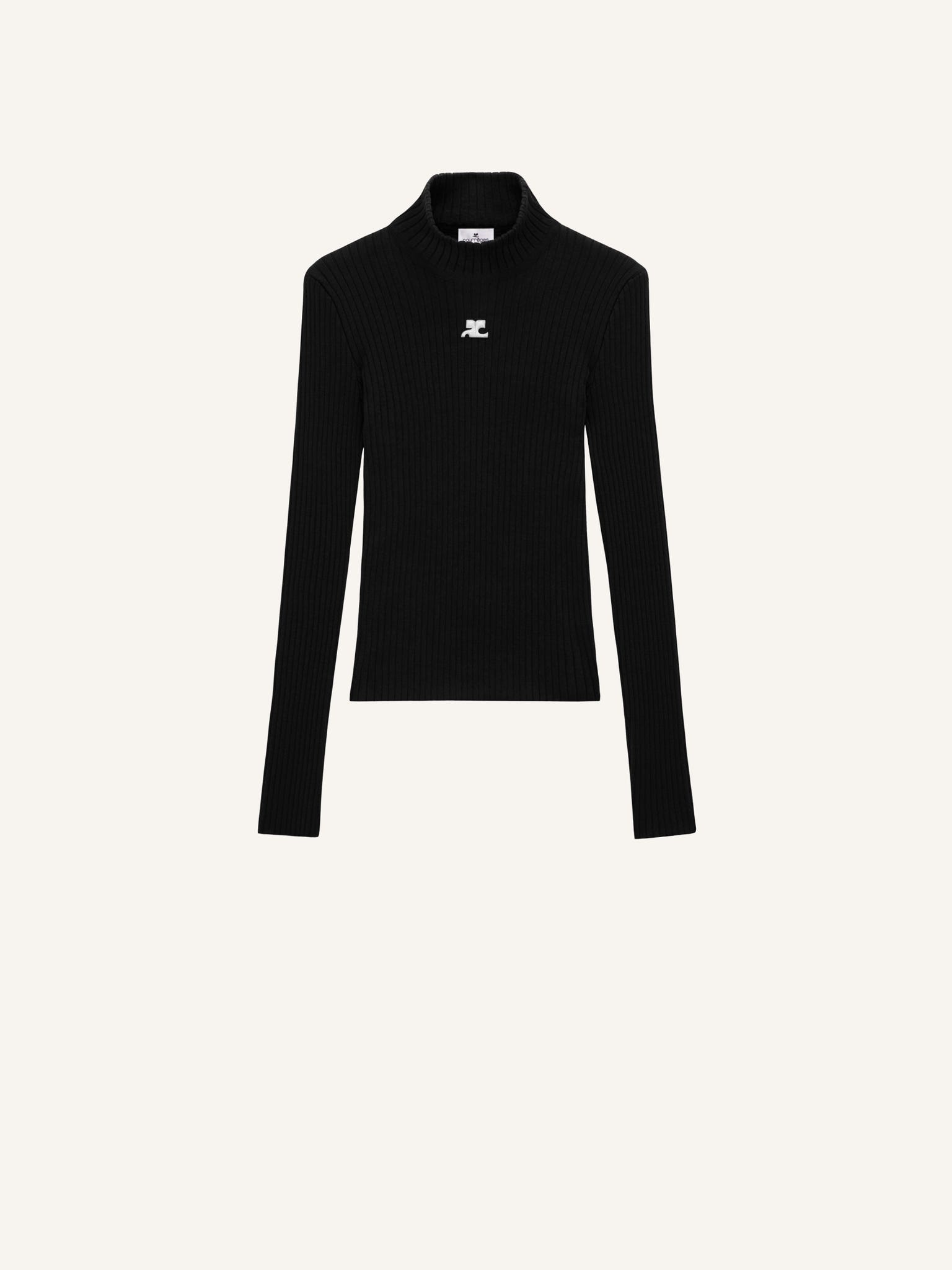 REEDITION RIB KNIT MOCKNECK SWEATER