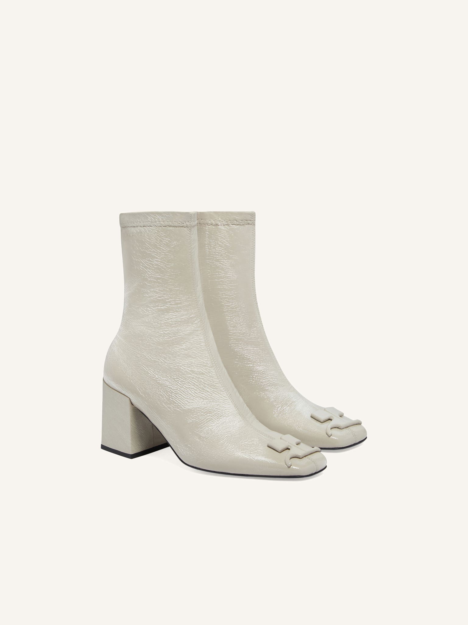 REEDITION VINYL ANKLE BOOTS