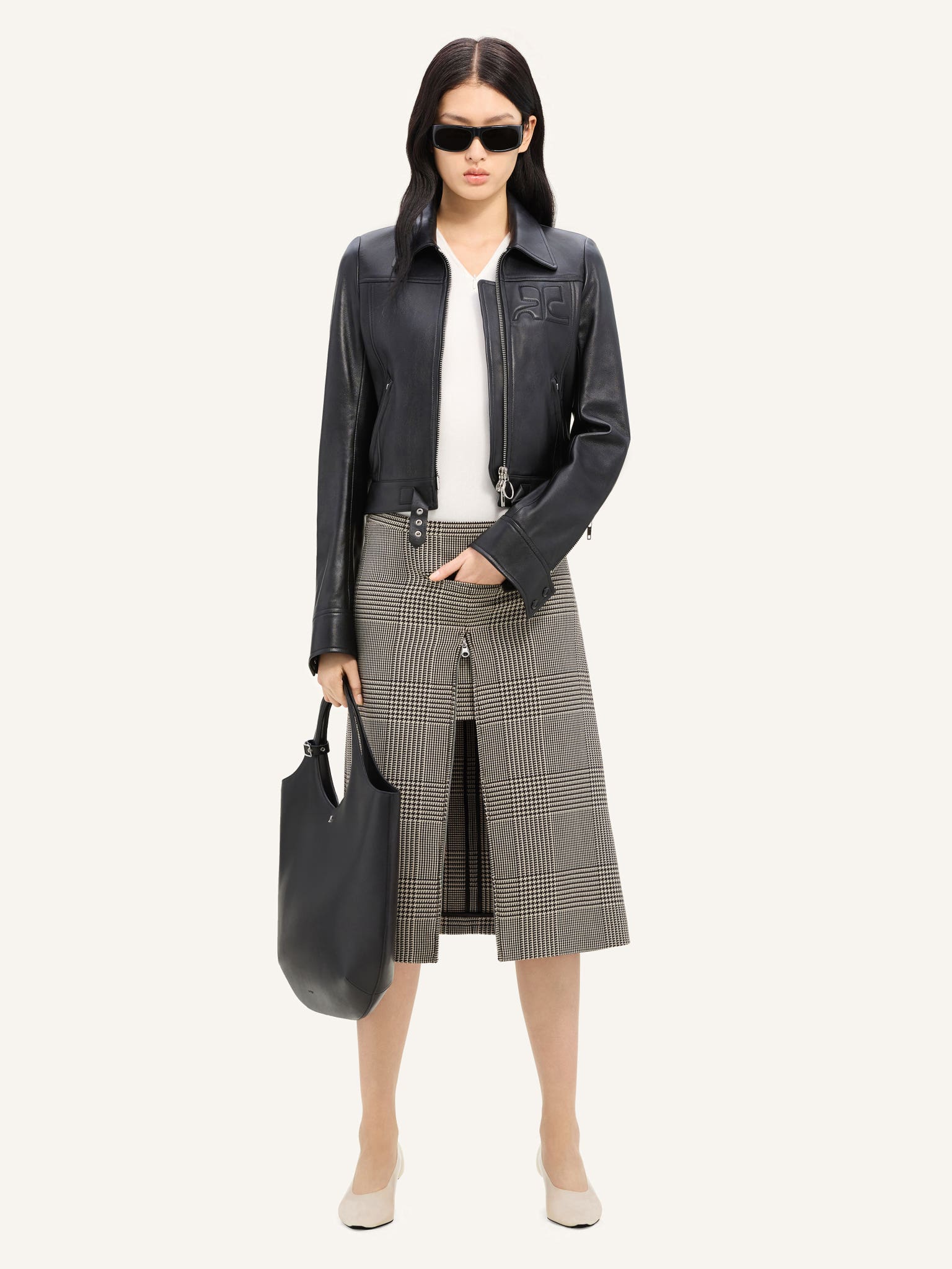 VESTE ICONIQUE ZIPPÉE EN CUIR
