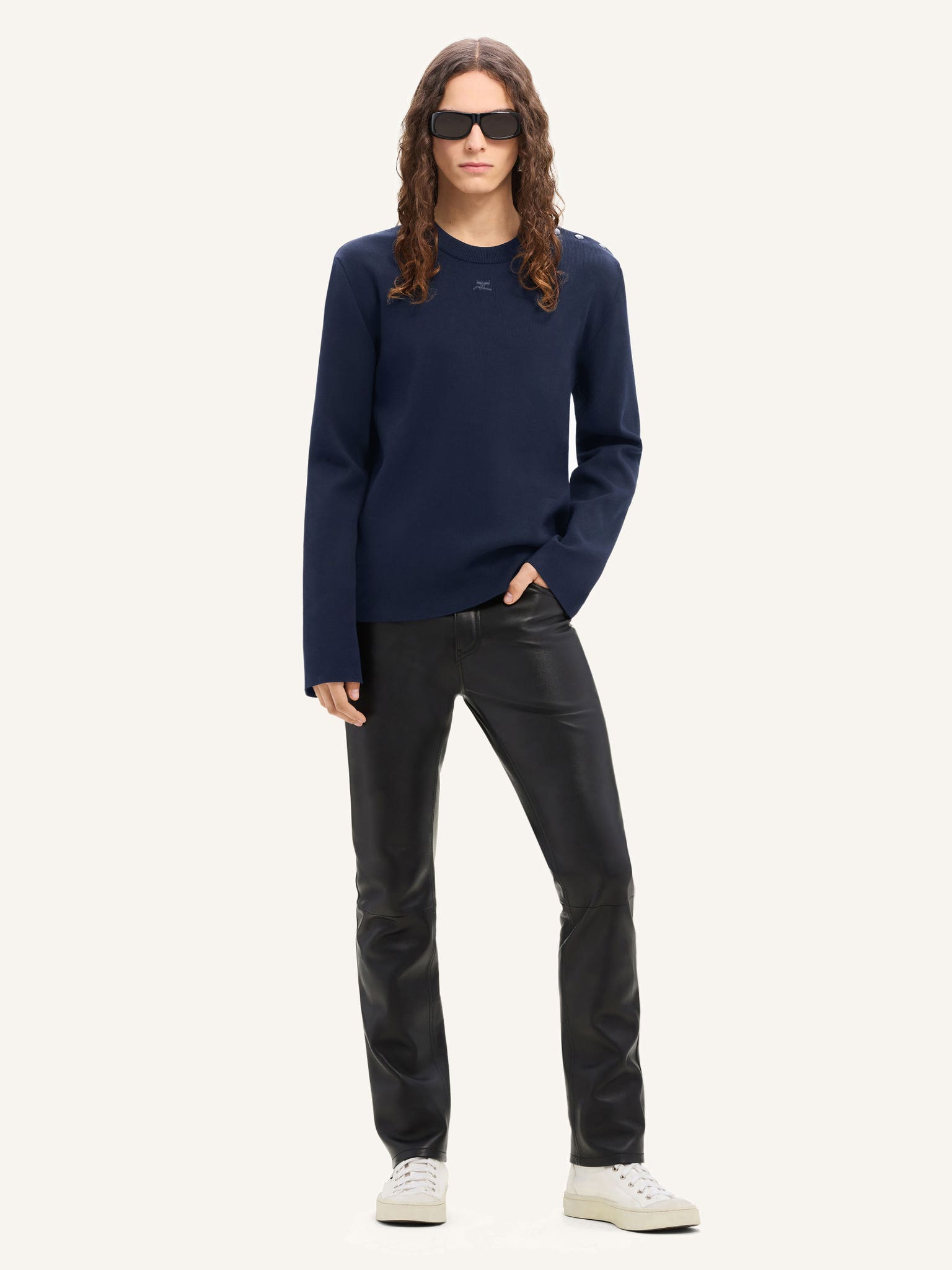 SHOULDER SNAPS SWEATER
