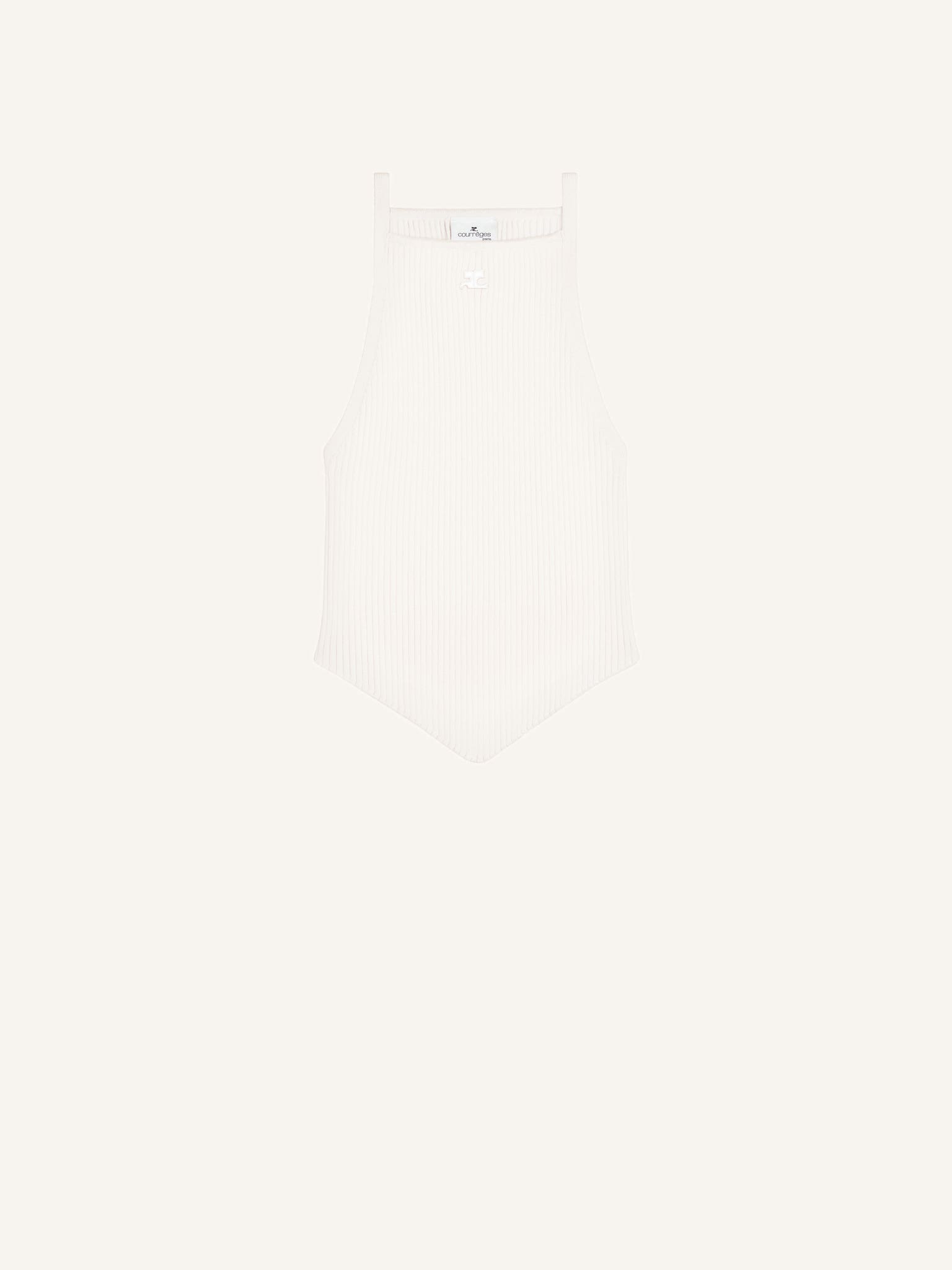 POINTY RIB KNIT TANK TOP