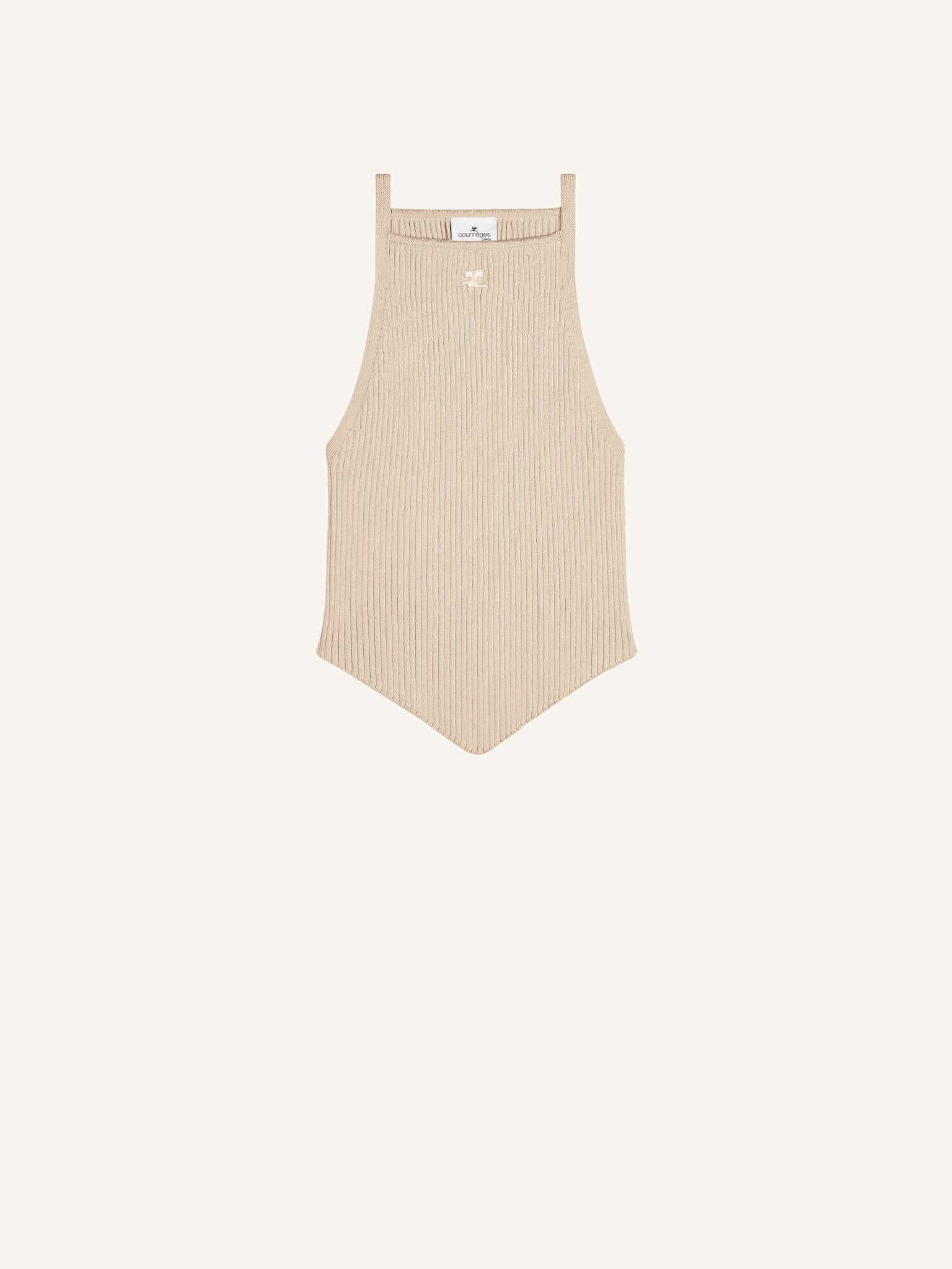 POINTY RIB KNIT TANK TOP