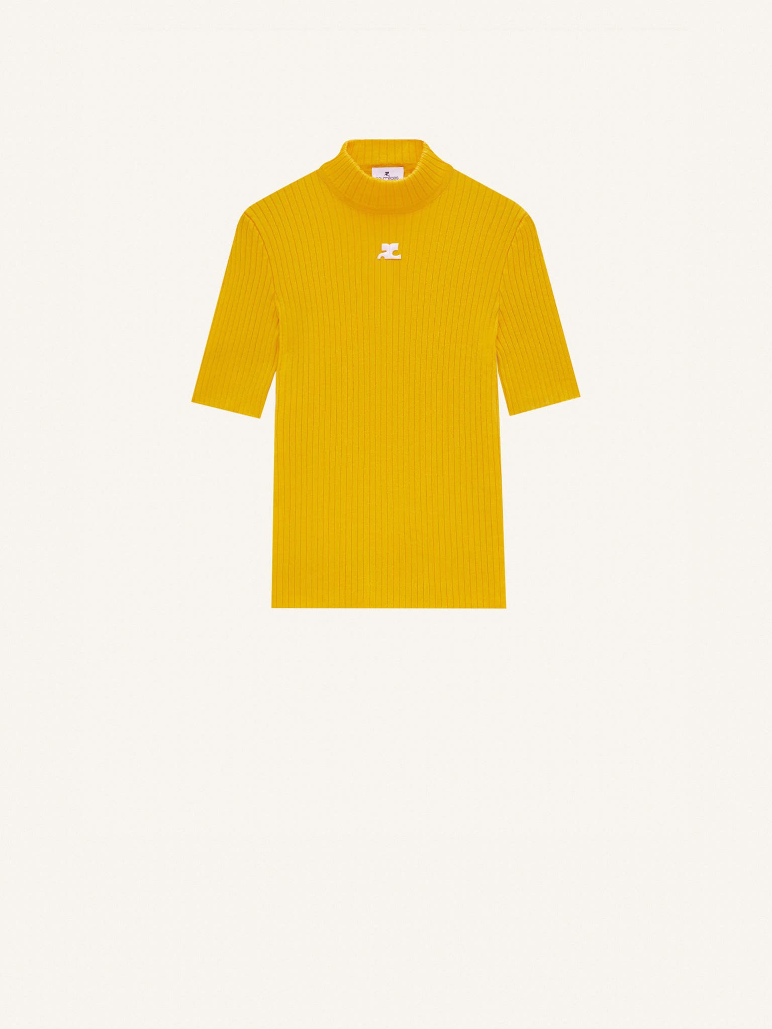 REEDITION SHORT SLEEVES RIB KNIT SWEATER