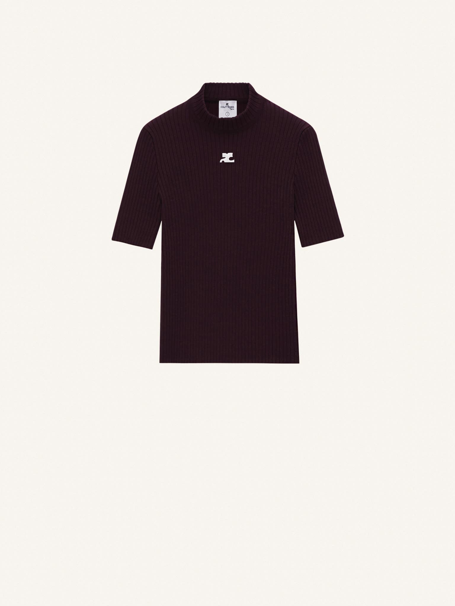 REEDITION SHORT SLEEVES RIB KNIT SWEATER